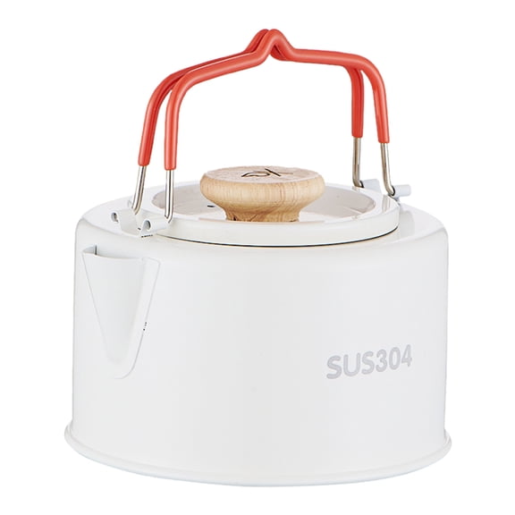 MezoJaoie Camping Tea Kettle 1100ml Stainless Steel Coffee Pot Camping Water Kettle with Anti-Scald Handle for Open Fire Campfire Backpacking Hiking Picnic Fishing