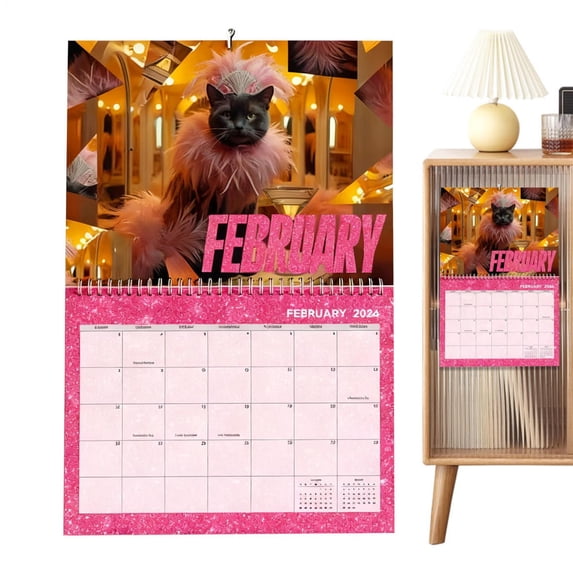 MezoJaoie Cat Wall Calendar 2026 Jan Dec 2026 Wall Planner Funny Cat Monthly Calendar for Home Living Room Study Room Office School Family Decor