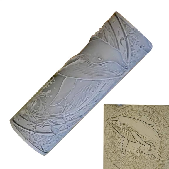 MezoJaoie Clay Rolling Pin Modeling Pattern Clay Roller Tool Crafting Supplies with Bird Bee Whale Pattern Pottery Tools for Arts & Crafts Handmade