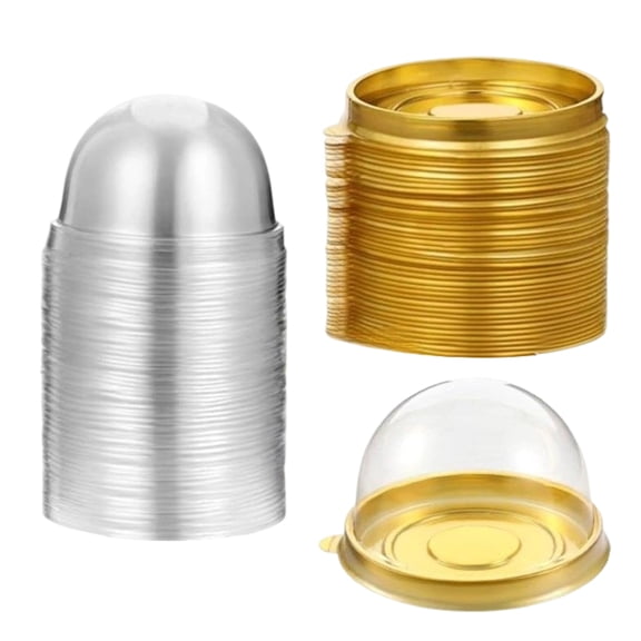 MezoJaoie Cupcake Containers 50 Pieces Clear Bakery Supplies Individual Cupcake Containers Muffin Boxes for Packaging Baking Dessert Cookie Chocolate Pie Birthday Christmas Wedding Party Holiday