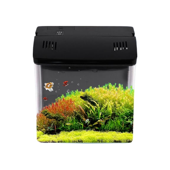MezoJaoie Desktop Aquarium Small Betta Fish Aquariums Pets Accessories for Jellyfish Frog Shrimp Turtles Reef Offices Table Desk Home