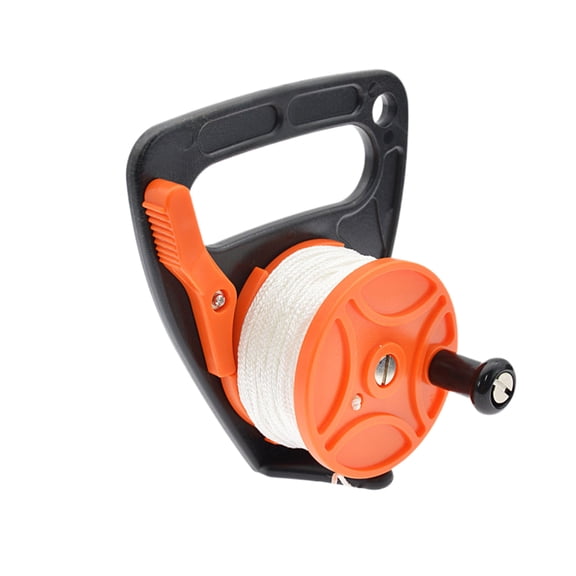 MezoJaoie Diving Reel Kayaking Spear Fishing Smb High Visibility Retractable Cord Diving Finger Spool 150ft for Safety Underwater Diving Snorkeling