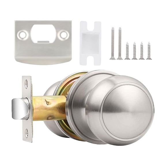 MezoJaoie Exterior Door Lock Set Silent Entry Door Handle Keyless Knob Replacement for Bedroom Living House Apartment School Nursery Home Security Inside Outside applied