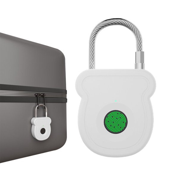 MezoJaoie Fingerprint Padlock Keyless Lock For Gym Locker Waterproof Rechargeable Padlock For Door Backpack Box Drawer Shed Travel Bedroom School Wardrobe