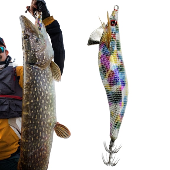 MezoJaoie Glowing Squid Jigs Cuttlefish Sleeve Jig Fluorescent Artificial Fishing Baits Realistic Freshwater Fish Luring Tools for Sea River