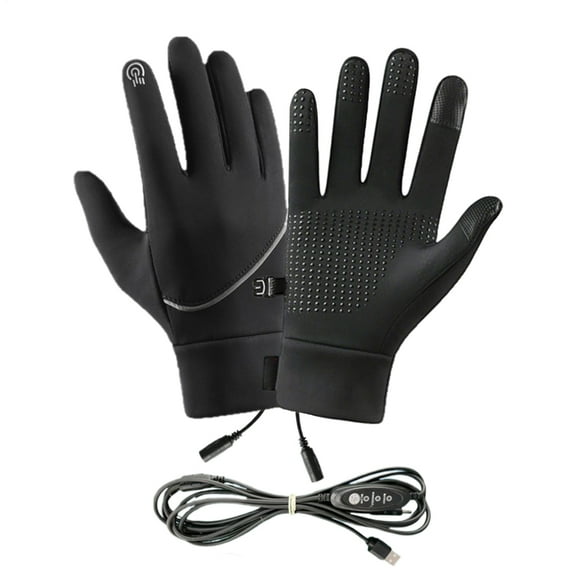 MezoJaoie Heated Gloves Outdoor USB Heating Warming Mittens Touchscreen Windproof Waterproof Thermal Gloves for Women Men Running Outdoor Mountaineering Skiing Winter Activities like-minded
