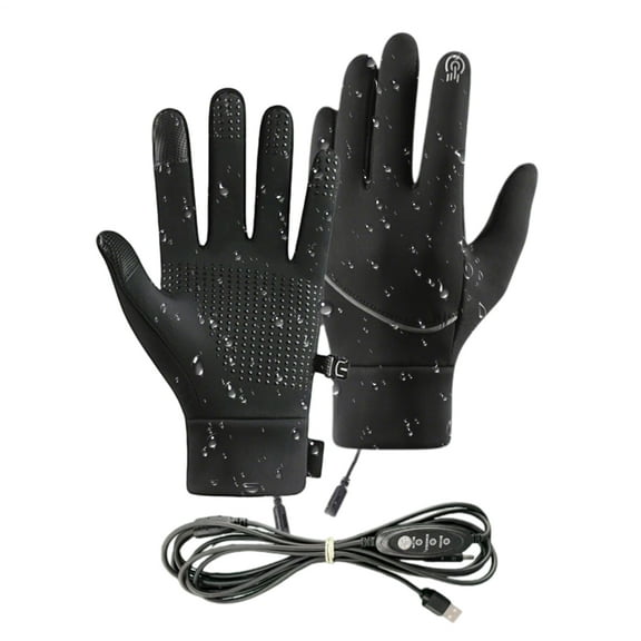 MezoJaoie Heated Mittens USB Heating Winter Thermal Mittens Touchscreen Windproof Waterproof Thermal Gloves for Women Men Running Outdoor Mountaineering Skiing Winter Activities comfy