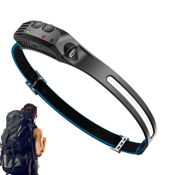 MezoJaoie LED Headlamp Rechargeable Super Bright Flashlight with Motion Sensor LED Head Lamp for Outdoor Fishing Hiking Repairing Running Cycling Night Walking