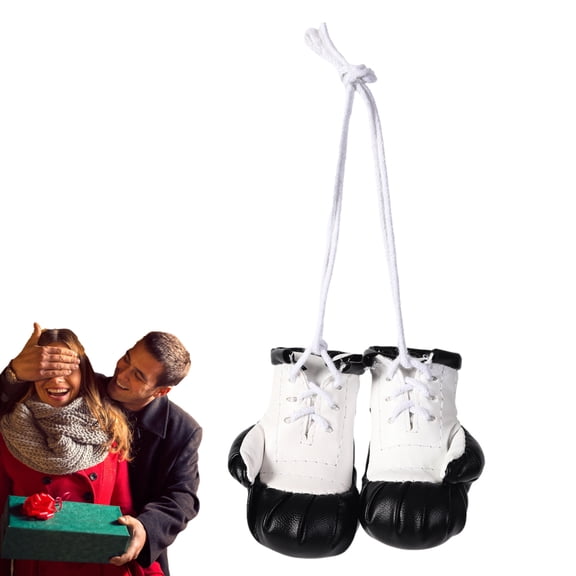 MezoJaoie Mini Boxing Gloves for Car PU Leather Mini Boxing Gloves Pendant Multifunctional Car Interior Decor Accessories Bag Pendants