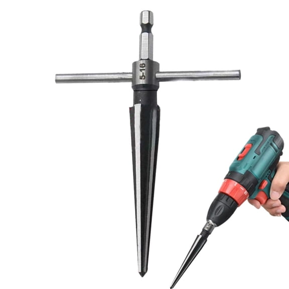 MezoJaoie Reamer Tool Carbon Steel T Handle Electric Drill Reamer Bridge Pin Reamer Handheld Cutting Tool Professional Tapered Chamfer Reamer for Taper Holes