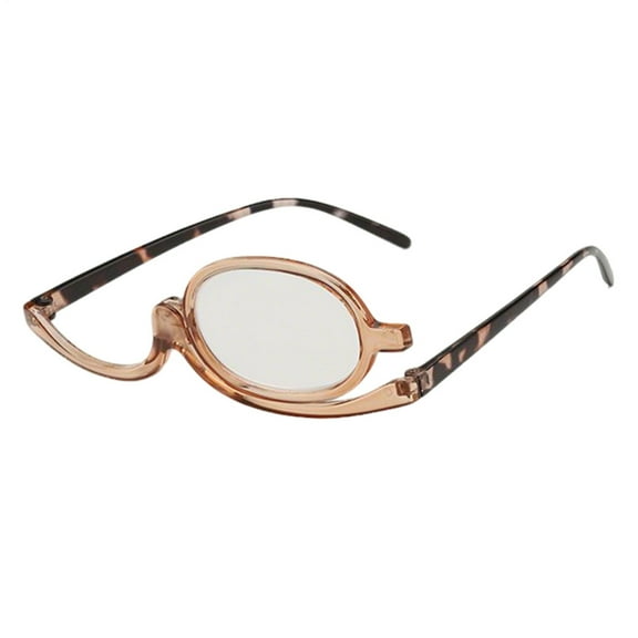 MezoJaoie Rotating Makeup Reading Glasses Magnifier Cosmetic Eyeglasses Single Lens Portable Presbyopia Glasses for Women Mom Grandma Wife Makeup Application fit