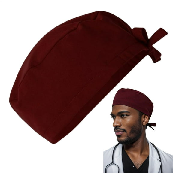 MezoJaoie Scrub Hats Breathable Adjustable Sweat Absorption Womens Scrub Cap Quick-Drying Headwear Unisex for Men Labor Welding Hospital noble