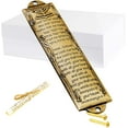 thumbnail image 1 of Mezuzah with Scroll for Door, Prefdo Metal mezuzah Plaque, Mezuzahs for Outside Door, Jewish Mitzvah Door Mezuzah Case, Jewish Gifts, House Warming Blessing Gift（Brass）, 1 of 8