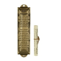 Mezuzah with Scroll English Hebrew Blessing Scripture Heavy Duty Metal Mezuzah House Door Plaque Decoration Jewish Gifts
