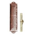 thumbnail image 1 of Mezuzah with Scroll English Hebrew Blessing Scripture Heavy Duty Metal Mezuzah House Door Plaque Decoration Jewish Gifts, 1 of 11