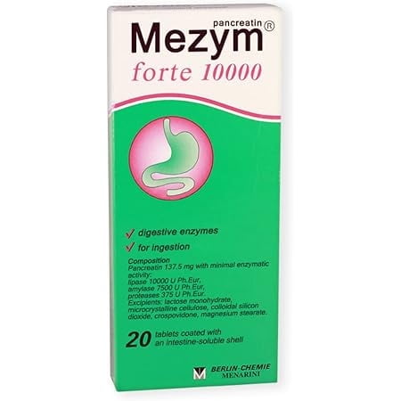 Mezym Forte 10000, 20 Tablets