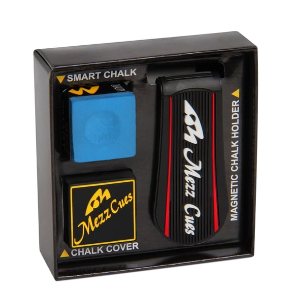 Mezz Smart Chalk Set: Mezz Pool Cue Chalk + Chalk Holder + Chalk Cover
