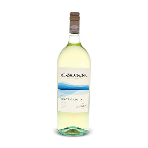Mezzacorona Pinot Grigio White Wine, 1.5L Bottle, 13% ABV, Crispy and Fresh