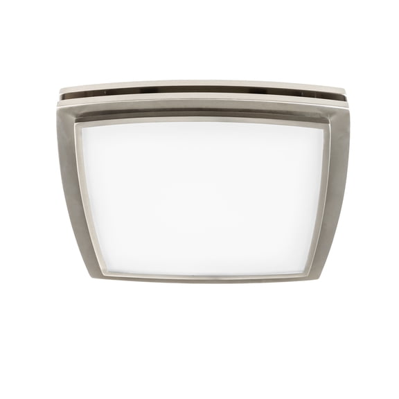 Mezzanine 100 CFM 2.0 Sones Bathroom Ventilation Exhaust Fan with Integrated LED Lighting in Brushed Nickel