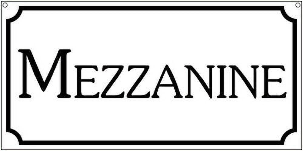 Mezzanine 6x12 Aluminum Theatre Club Show Upper Level Sign