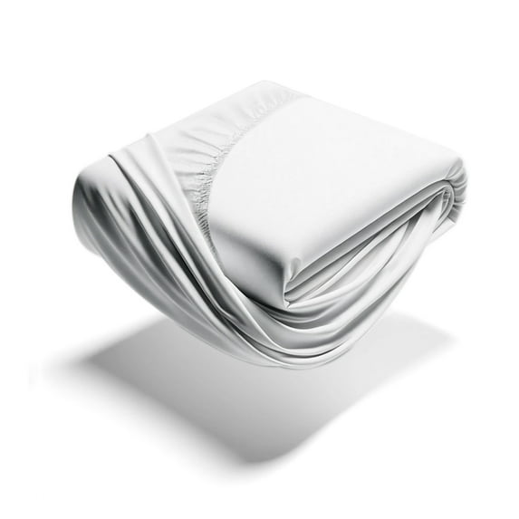 Mezzati Brushed Microfiber Fitted Sheet - Ultra Soft and Lightweight for Ultimate Sleep Comfort, Wrinkle Free and Color Fade Resistant (White, Twin XL)