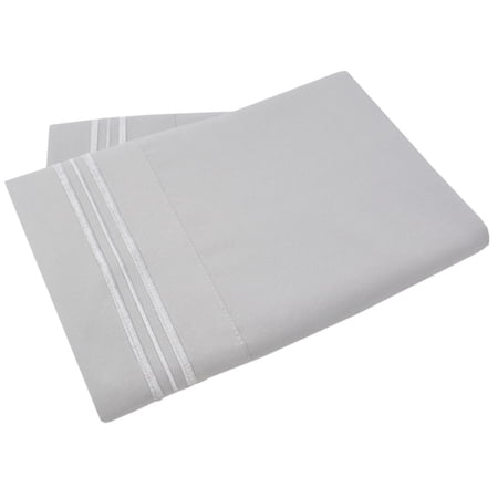 Mezzati Two Pillow Cases – Soft and Comfortable Brushed Microfiber Collection Bedding (Silver, Set of 2 Standard Size Pillow Cases) price history and forecast - Mezzati FBA_703341964993
