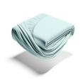 thumbnail image 1 of Mezzati Brushed Microfiber Fitted Sheet - Ultra Soft and Lightweight for Ultimate Sleep Comfort, Wrinkle Free and Color Fade Resistant (Light-Blue, Cal King), 1 of 5