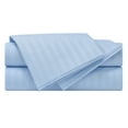 thumbnail image 1 of Mezzati Luxury 1800 Prestige Soft and Comfortable Collection Bed Sheets Set Queen Striped Light Blue, 1 of 3