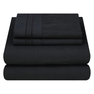 Twin XL Pure Black Fitted Sheet 3D Leather Duvet Bed Sets Simple Classic  Sheet Set with All-Round El…See more Twin XL Pure Black Fitted Sheet 3D