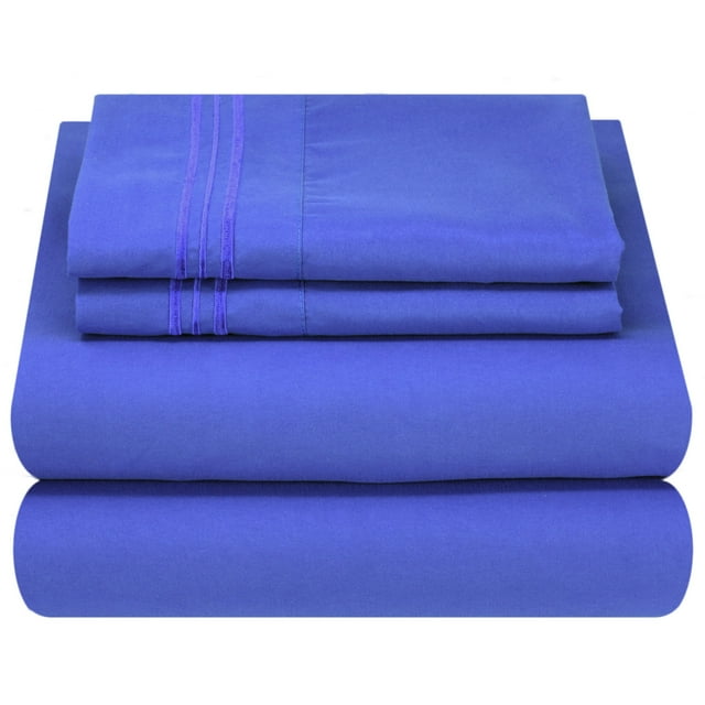 Mezzati Soft Microfiber Bed Sheet Set 3pc Twin XL Royal Blue
