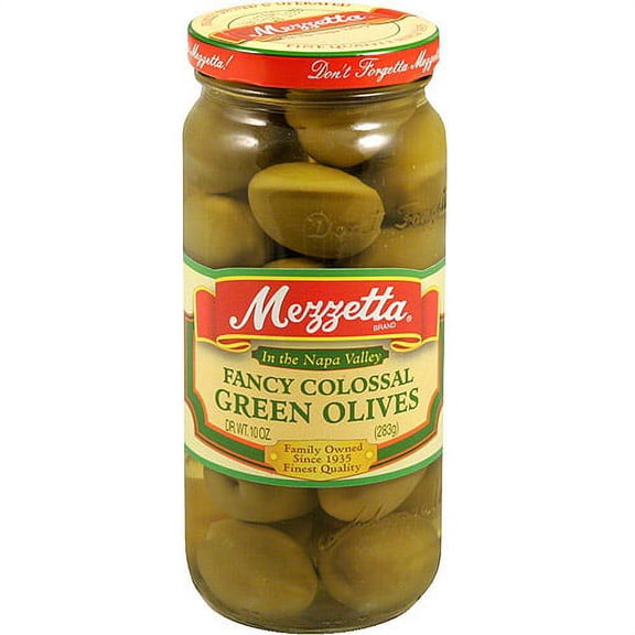Mezzetta Colossal Green Olives, 10 oz (Pack of 6)