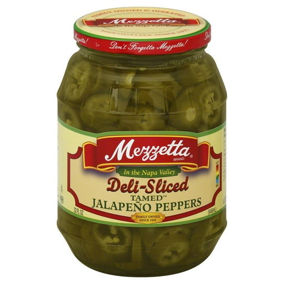 Mezzetta Deli-Sliced Tamed Jalapeno Peppers, 32 Ounce (Pack of 6)