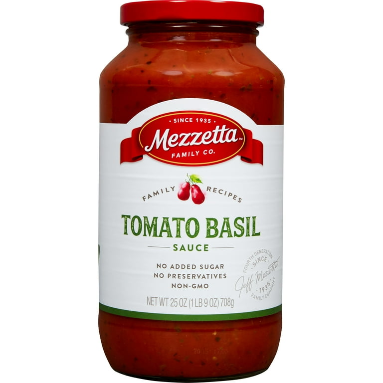 Mezzetta Family Recipes Tomato Basil Sauce 25 oz Jar Walmart