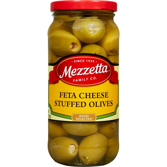 Mezzetta Feta Cheese Stuffed Olives, 9.5 oz Dr. Wt. Jar