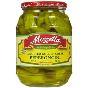 Mezzetta Imported Golden Greek Peperoncini, 32 fl oz (Pack of 2)