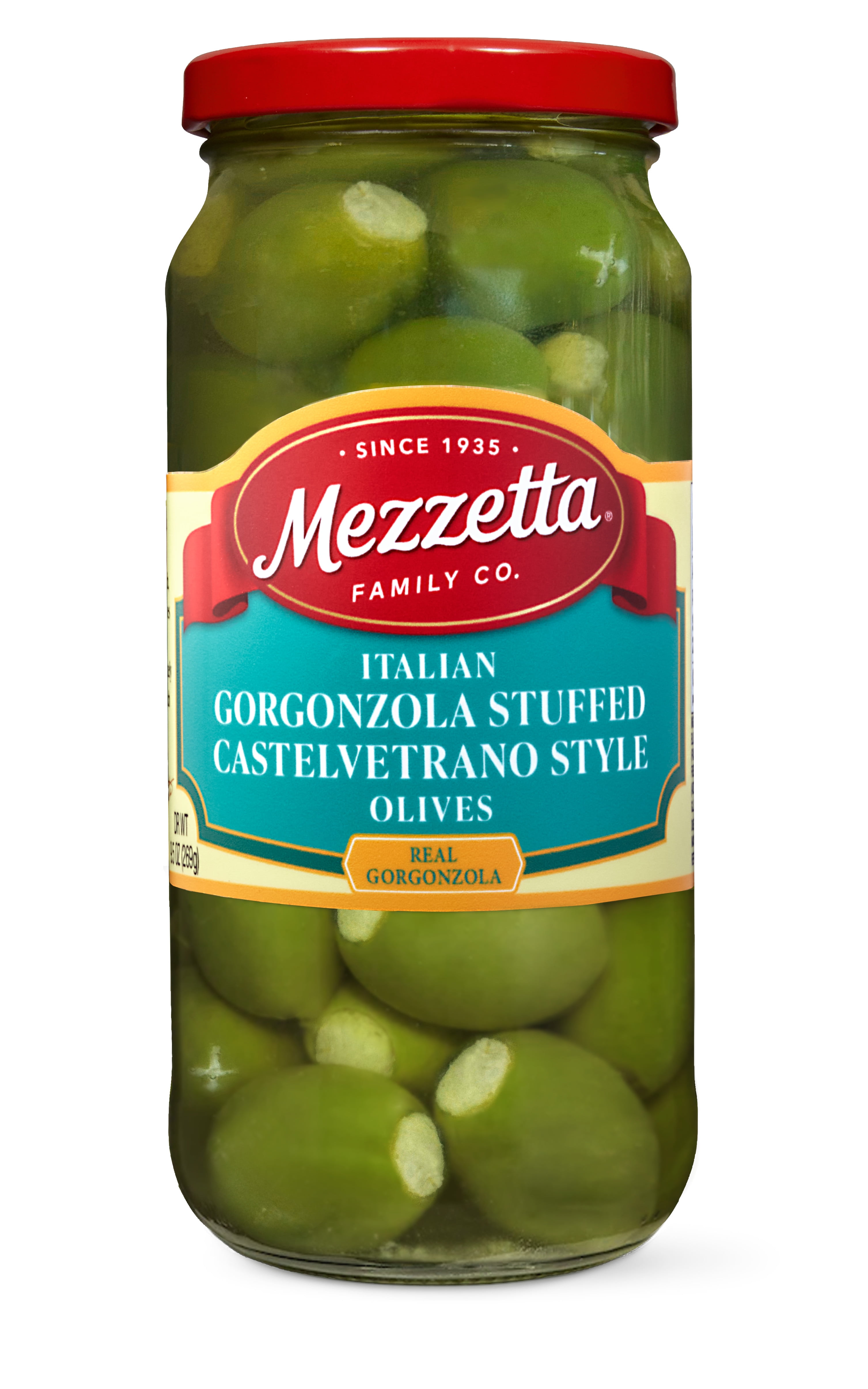 Mezzetta Italian Gorgonzola Stuffed Castelvetrano Style Olives, 16