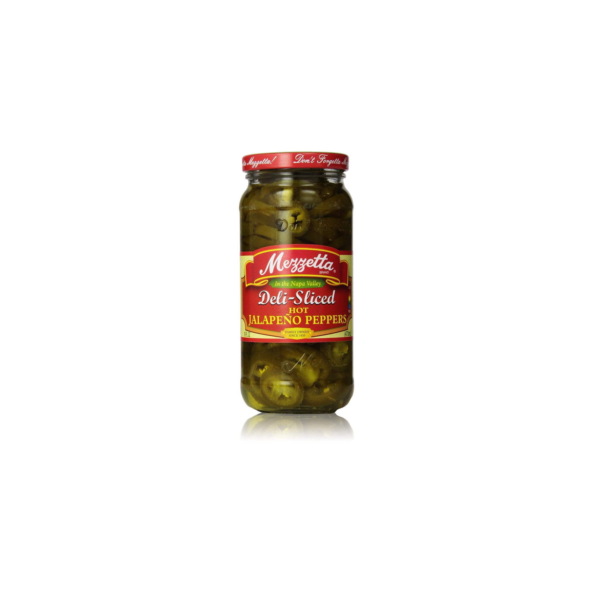 Mezzetta Jalapeno Peppers, Deli-Sliced Hot, 16 oz (Pack of 2)