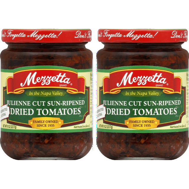 Mezzetta Julienne Cut SunRipened Dried Tomatoes, 2Pack 8 oz. Jars