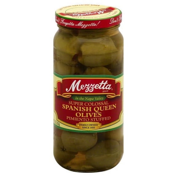 Mezzetta Mezzetta Spanish Colossal Queen Olives with Minced Pimento (Pack of 4)