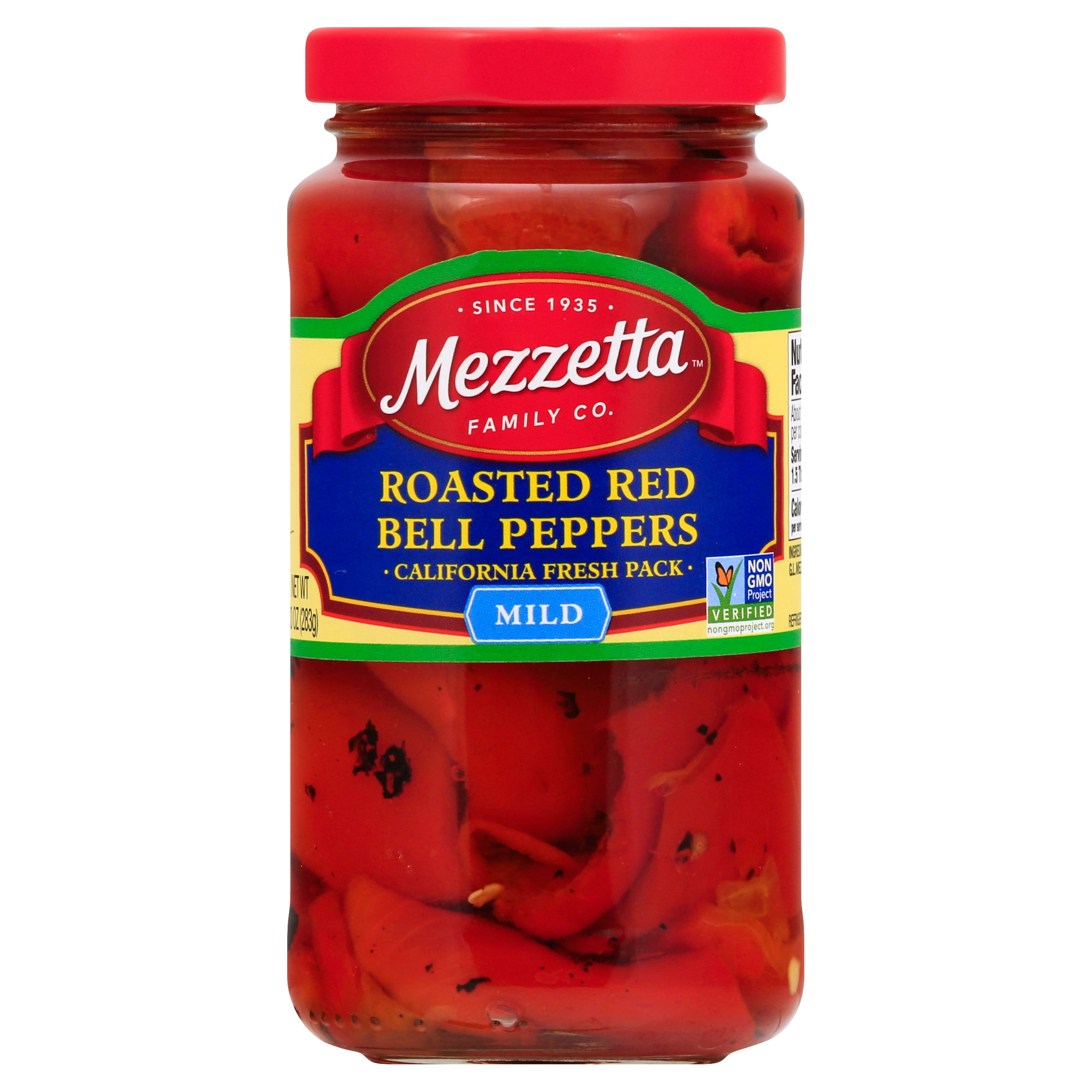 Mezzetta Mild California Roasted Red Bell Peppers Fresh Pack, 10 oz Pack Of 12