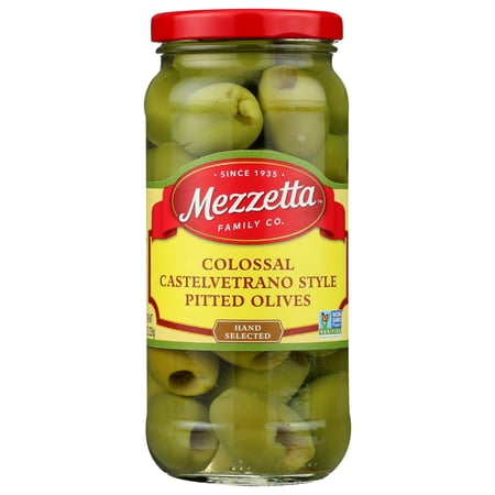Mezzetta Olives Pitted Castelvetra 8 Ounce (Pack Of 6)