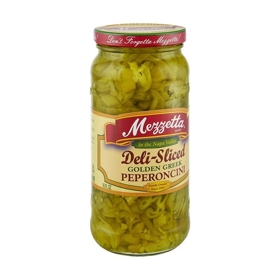 Mezzetta Pepperoncini Golden Greek, 16 fl oz (Pack of 18)