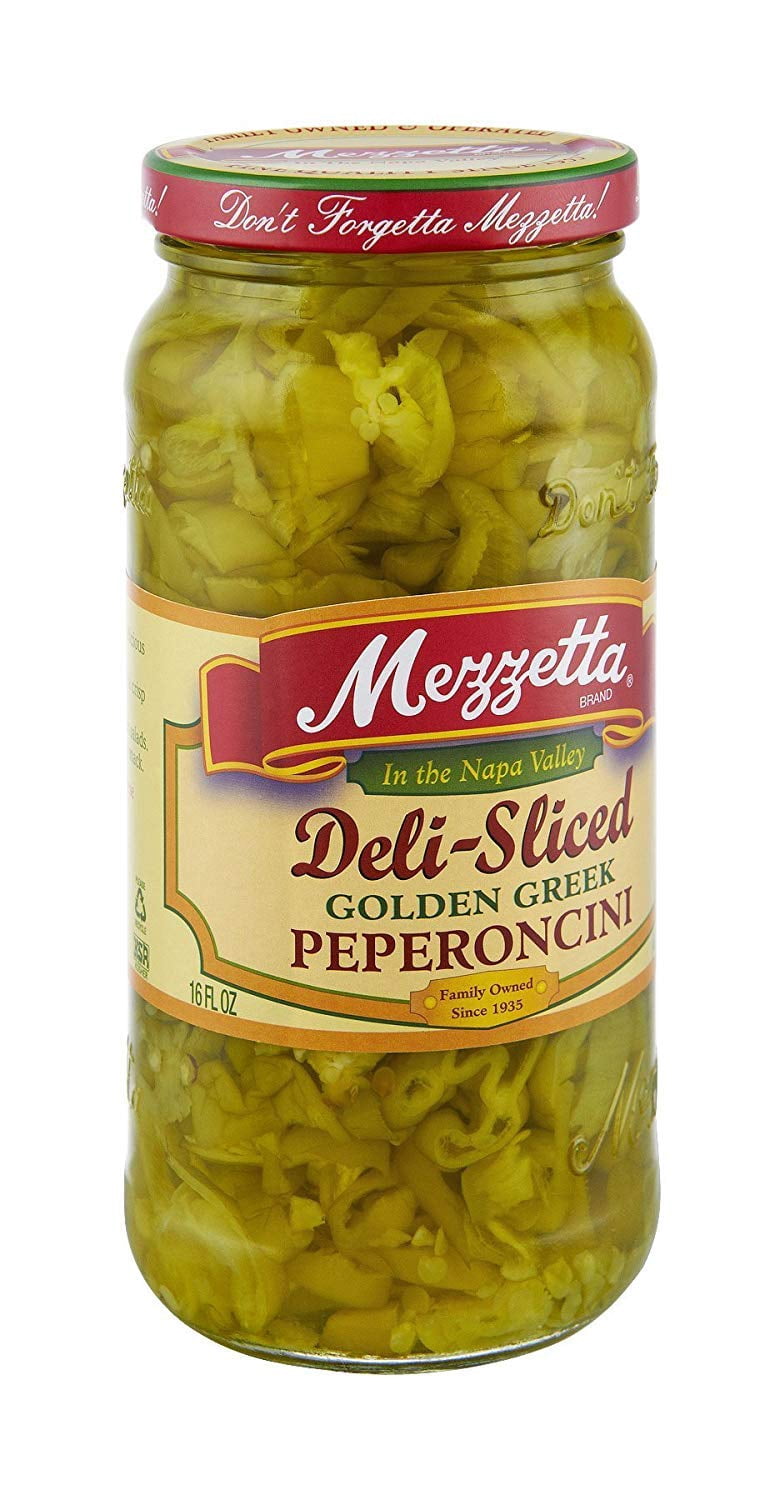 Mezzetta Pepperoncini Golden Greek, 16 fl oz (Pack of 8)