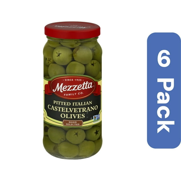 Mezzetta Pitted Castelvetrano Olives 8 oz (Pack Of 6)