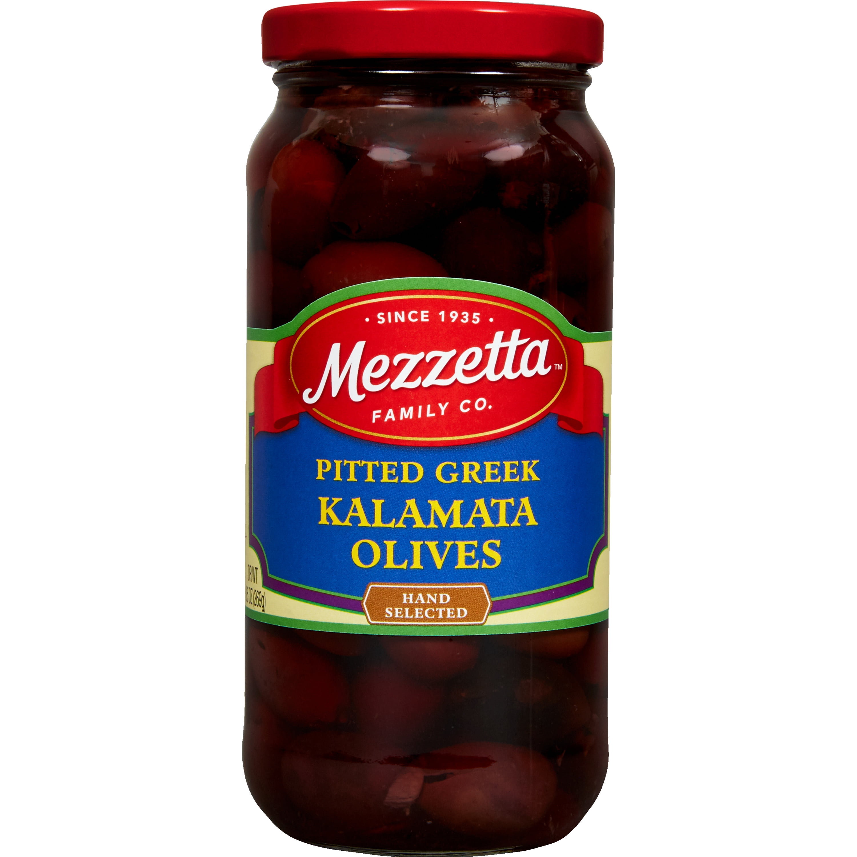 Mezzetta Pitted Greek Kalamata Olives, 9.5 oz Dt. Wt. Jar