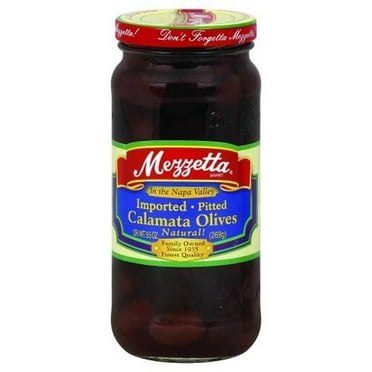Mezzetta Pitted Greek Kalamata Olives 9.5 oz (Pack of 5)
