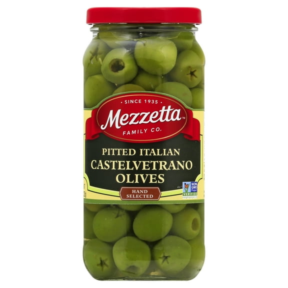 Mezzetta Pitted Italian Castelvetrano Olives, 8 oz Pack Of 6