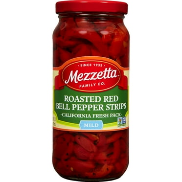 Mezzetta Roasted Red Bell Pepper Strips, 16 fl oz Jar