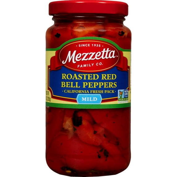 Mezzetta Roasted Red Bell Peppers, 10 oz Jar