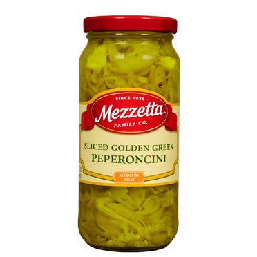 Mezzetta Sliced Golden Greek Peperoncini, 16 fl oz Jar